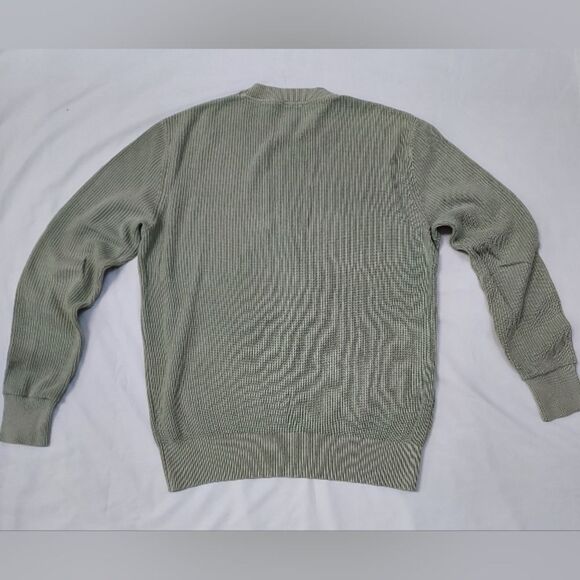 Magaschoni Man Cotton Crewneck Sweater Sage Mint M - Picture 4 of 12
